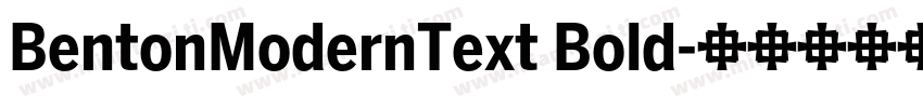 BentonModernText Bold字体转换